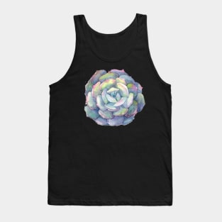 Watercolor Succulent sticker Tank Top